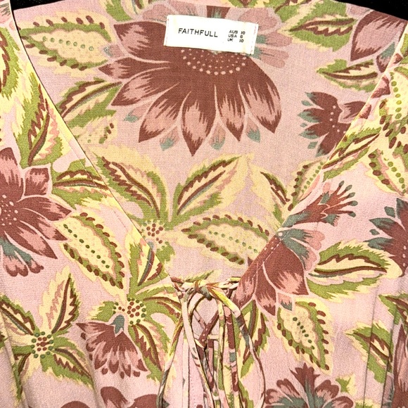 FAITHFULL THE BRAND PINK FLORAL MAXI DRESS - Picture 3 of 6